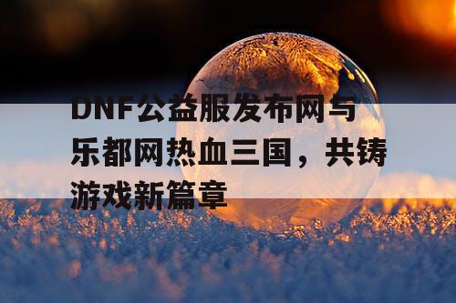 DNF公益服发布网与乐都网热血三国，共铸游戏新篇章