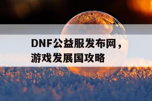 DNF公益服发布网，游戏发展国攻略