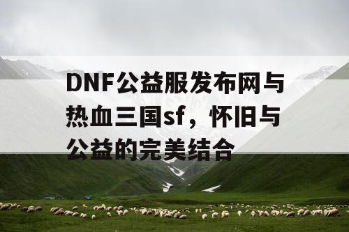 DNF公益服发布网与热血三国sf，怀旧与公益的完美结合