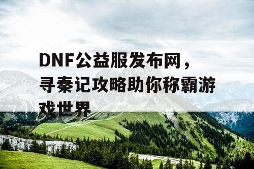 DNF公益服发布网，寻秦记攻略助你称霸游戏世界